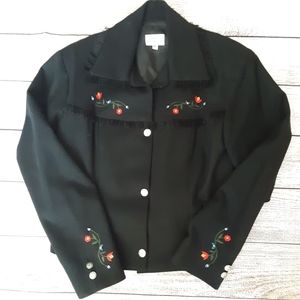 Vtg Western Boho Jacket XL Rodeo Horse Show